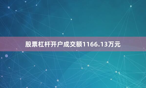 股票杠杆开户成交额1166.13万元